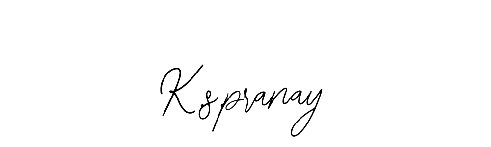 Make a beautiful signature design for name K.s.pranay. With this signature (Bearetta-2O07w) style, you can create a handwritten signature for free. K.s.pranay signature style 12 images and pictures png