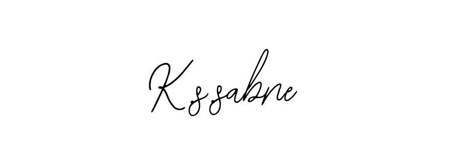 Design your own signature with our free online signature maker. With this signature software, you can create a handwritten (Bearetta-2O07w) signature for name K.s.sabne. K.s.sabne signature style 12 images and pictures png