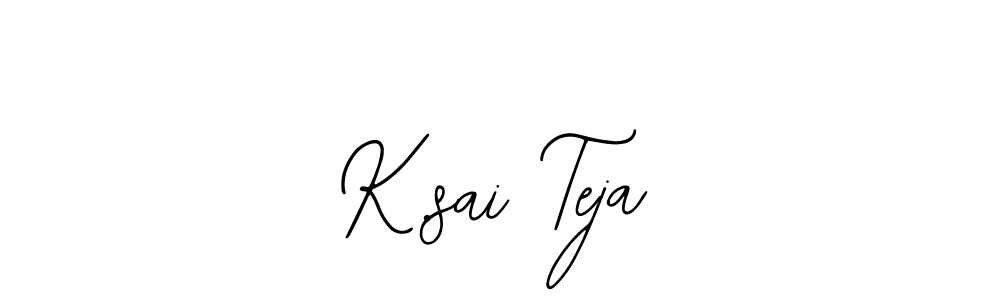The best way (Bearetta-2O07w) to make a short signature is to pick only two or three words in your name. The name K.sai Teja include a total of six letters. For converting this name. K.sai Teja signature style 12 images and pictures png