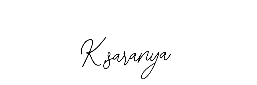 Design your own signature with our free online signature maker. With this signature software, you can create a handwritten (Bearetta-2O07w) signature for name K.saranya. K.saranya signature style 12 images and pictures png