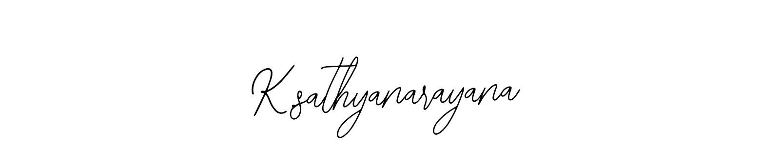 How to make K.sathyanarayana signature? Bearetta-2O07w is a professional autograph style. Create handwritten signature for K.sathyanarayana name. K.sathyanarayana signature style 12 images and pictures png