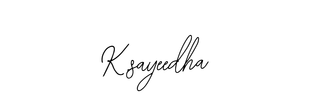 You can use this online signature creator to create a handwritten signature for the name K.sayeedha. This is the best online autograph maker. K.sayeedha signature style 12 images and pictures png