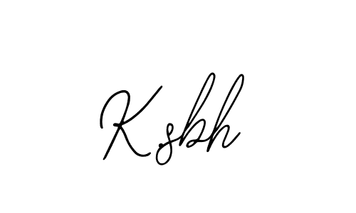 The best way (Bearetta-2O07w) to make a short signature is to pick only two or three words in your name. The name K.sbh include a total of six letters. For converting this name. K.sbh signature style 12 images and pictures png