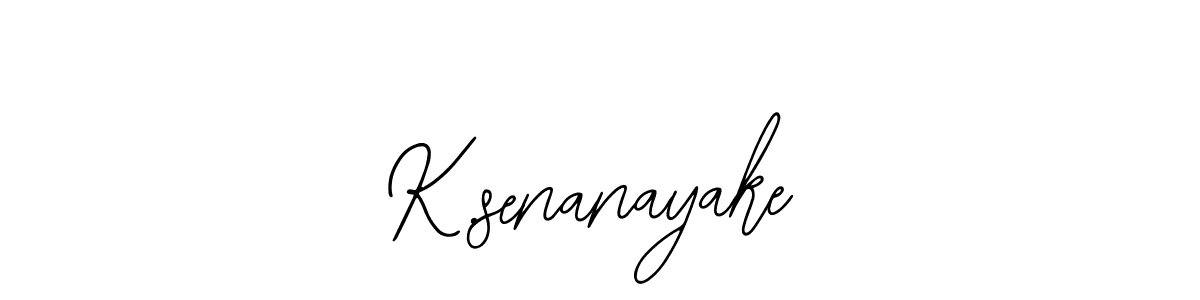 The best way (Bearetta-2O07w) to make a short signature is to pick only two or three words in your name. The name K.senanayake include a total of six letters. For converting this name. K.senanayake signature style 12 images and pictures png