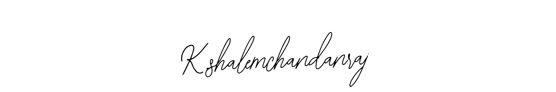 Bearetta-2O07w is a professional signature style that is perfect for those who want to add a touch of class to their signature. It is also a great choice for those who want to make their signature more unique. Get K.shalemchandanraj name to fancy signature for free. K.shalemchandanraj signature style 12 images and pictures png