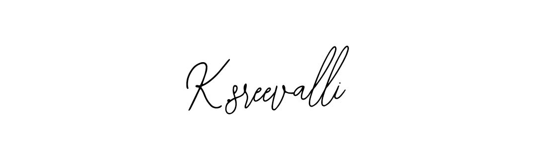 Use a signature maker to create a handwritten signature online. With this signature software, you can design (Bearetta-2O07w) your own signature for name K.sreevalli. K.sreevalli signature style 12 images and pictures png