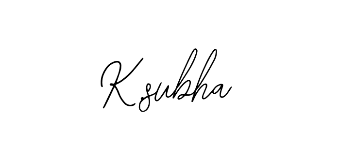 Also we have K.subha name is the best signature style. Create professional handwritten signature collection using Bearetta-2O07w autograph style. K.subha signature style 12 images and pictures png