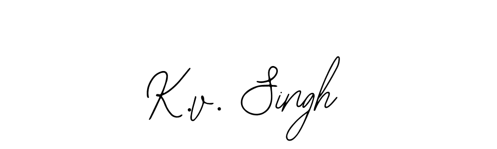 How to make K.v. Singh signature? Bearetta-2O07w is a professional autograph style. Create handwritten signature for K.v. Singh name. K.v. Singh signature style 12 images and pictures png