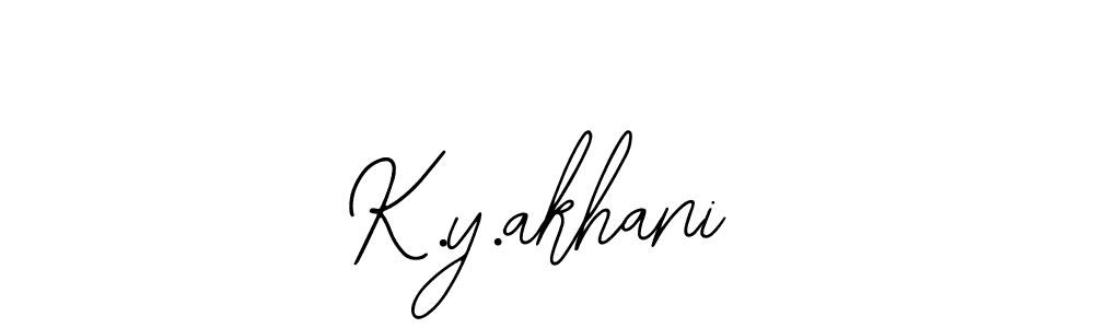 How to make K.y.akhani signature? Bearetta-2O07w is a professional autograph style. Create handwritten signature for K.y.akhani name. K.y.akhani signature style 12 images and pictures png
