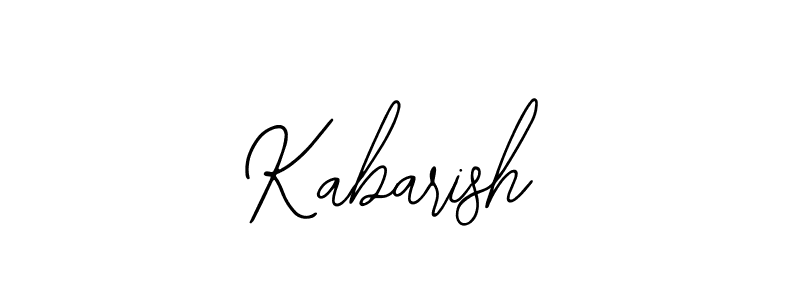 Bearetta-2O07w is a professional signature style that is perfect for those who want to add a touch of class to their signature. It is also a great choice for those who want to make their signature more unique. Get Kabarish name to fancy signature for free. Kabarish signature style 12 images and pictures png