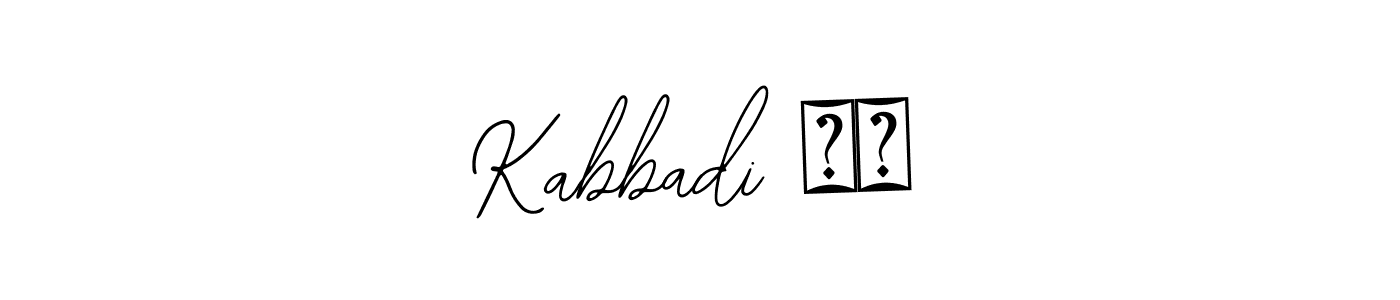 How to make Kabbadi ✌️ name signature. Use Bearetta-2O07w style for creating short signs online. This is the latest handwritten sign. Kabbadi ✌️ signature style 12 images and pictures png