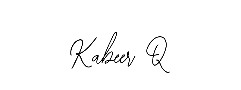 Also You can easily find your signature by using the search form. We will create Kabeer Q name handwritten signature images for you free of cost using Bearetta-2O07w sign style. Kabeer Q signature style 12 images and pictures png