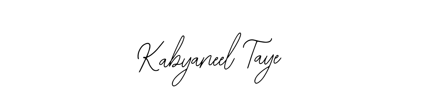 This is the best signature style for the Kabyaneel Taye name. Also you like these signature font (Bearetta-2O07w). Mix name signature. Kabyaneel Taye signature style 12 images and pictures png