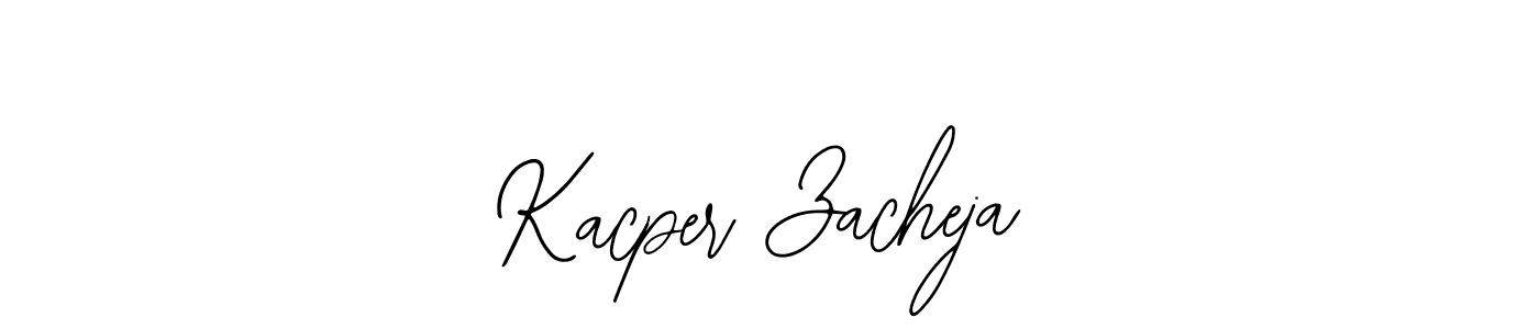 The best way (Bearetta-2O07w) to make a short signature is to pick only two or three words in your name. The name Kacper Zacheja include a total of six letters. For converting this name. Kacper Zacheja signature style 12 images and pictures png