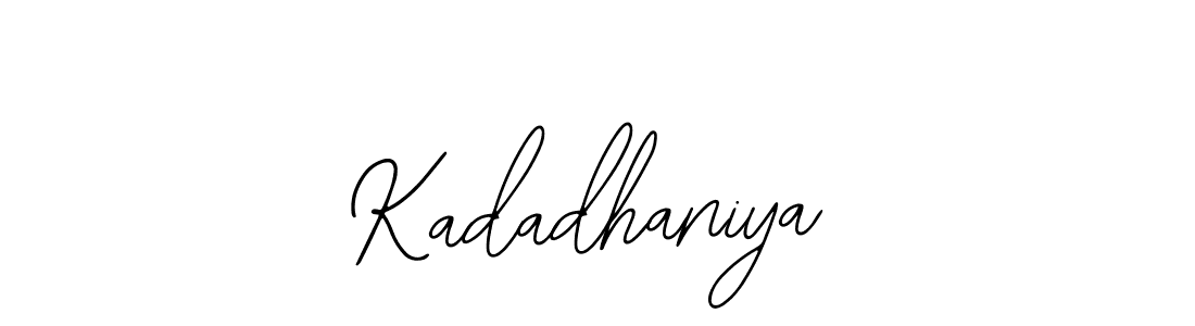 Use a signature maker to create a handwritten signature online. With this signature software, you can design (Bearetta-2O07w) your own signature for name Kadadhaniya. Kadadhaniya signature style 12 images and pictures png