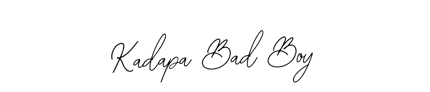 Bearetta-2O07w is a professional signature style that is perfect for those who want to add a touch of class to their signature. It is also a great choice for those who want to make their signature more unique. Get Kadapa Bad Boy name to fancy signature for free. Kadapa Bad Boy signature style 12 images and pictures png