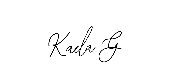 How to make Kaela G name signature. Use Bearetta-2O07w style for creating short signs online. This is the latest handwritten sign. Kaela G signature style 12 images and pictures png