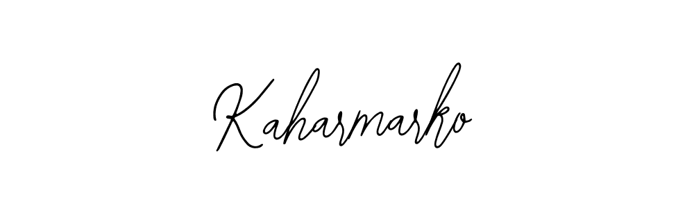 How to make Kaharmarko name signature. Use Bearetta-2O07w style for creating short signs online. This is the latest handwritten sign. Kaharmarko signature style 12 images and pictures png