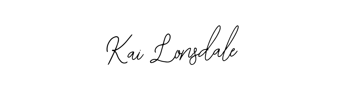 Bearetta-2O07w is a professional signature style that is perfect for those who want to add a touch of class to their signature. It is also a great choice for those who want to make their signature more unique. Get Kai Lonsdale name to fancy signature for free. Kai Lonsdale signature style 12 images and pictures png