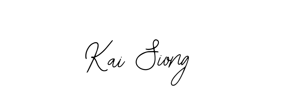The best way (Bearetta-2O07w) to make a short signature is to pick only two or three words in your name. The name Kai Siong include a total of six letters. For converting this name. Kai Siong signature style 12 images and pictures png