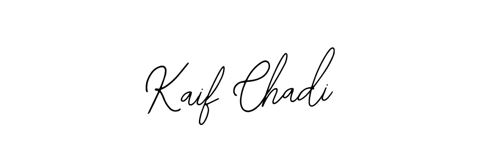 How to make Kaif Chadi name signature. Use Bearetta-2O07w style for creating short signs online. This is the latest handwritten sign. Kaif Chadi signature style 12 images and pictures png