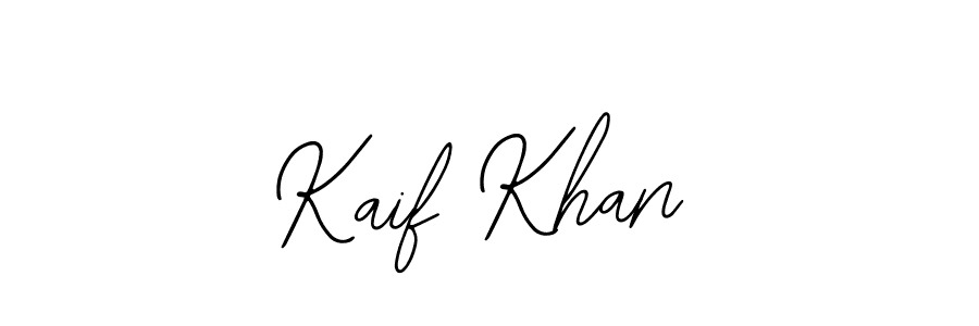 Kaif Khan stylish signature style. Best Handwritten Sign (Bearetta-2O07w) for my name. Handwritten Signature Collection Ideas for my name Kaif Khan. Kaif Khan signature style 12 images and pictures png