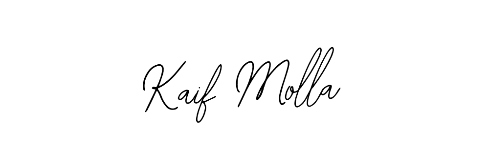 You should practise on your own different ways (Bearetta-2O07w) to write your name (Kaif Molla) in signature. don't let someone else do it for you. Kaif Molla signature style 12 images and pictures png