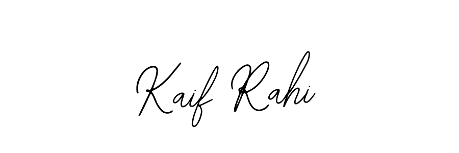 The best way (Bearetta-2O07w) to make a short signature is to pick only two or three words in your name. The name Kaif Rahi include a total of six letters. For converting this name. Kaif Rahi signature style 12 images and pictures png