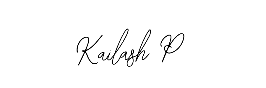 Design your own signature with our free online signature maker. With this signature software, you can create a handwritten (Bearetta-2O07w) signature for name Kailash P. Kailash P signature style 12 images and pictures png