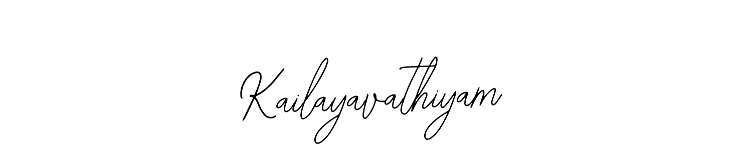 You should practise on your own different ways (Bearetta-2O07w) to write your name (Kailayavathiyam) in signature. don't let someone else do it for you. Kailayavathiyam signature style 12 images and pictures png