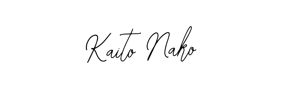 How to make Kaito Nako name signature. Use Bearetta-2O07w style for creating short signs online. This is the latest handwritten sign. Kaito Nako signature style 12 images and pictures png