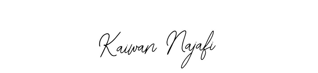 The best way (Bearetta-2O07w) to make a short signature is to pick only two or three words in your name. The name Kaiwan Najafi include a total of six letters. For converting this name. Kaiwan Najafi signature style 12 images and pictures png