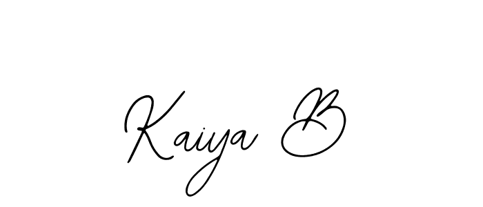 How to make Kaiya B name signature. Use Bearetta-2O07w style for creating short signs online. This is the latest handwritten sign. Kaiya B signature style 12 images and pictures png