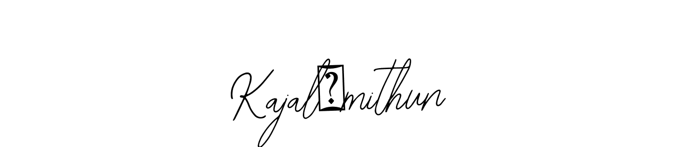 This is the best signature style for the Kajal♡mithun name. Also you like these signature font (Bearetta-2O07w). Mix name signature. Kajal♡mithun signature style 12 images and pictures png