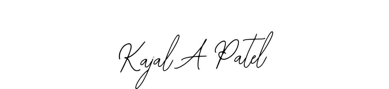 How to make Kajal A Patel name signature. Use Bearetta-2O07w style for creating short signs online. This is the latest handwritten sign. Kajal A Patel signature style 12 images and pictures png