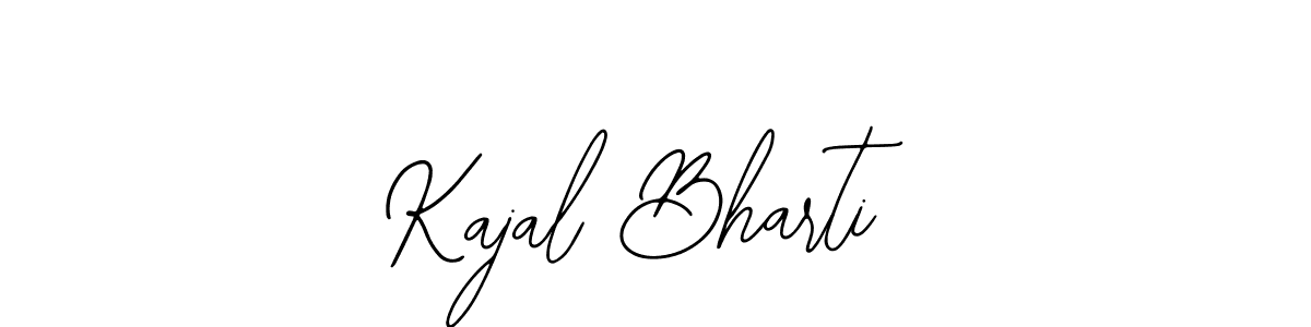 The best way (Bearetta-2O07w) to make a short signature is to pick only two or three words in your name. The name Kajal Bharti include a total of six letters. For converting this name. Kajal Bharti signature style 12 images and pictures png