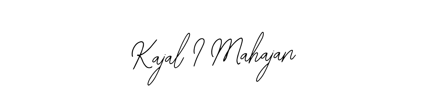 You should practise on your own different ways (Bearetta-2O07w) to write your name (Kajal I Mahajan) in signature. don't let someone else do it for you. Kajal I Mahajan signature style 12 images and pictures png