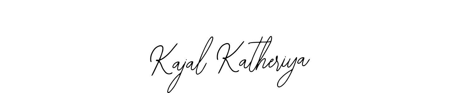 How to make Kajal Katheriya name signature. Use Bearetta-2O07w style for creating short signs online. This is the latest handwritten sign. Kajal Katheriya signature style 12 images and pictures png