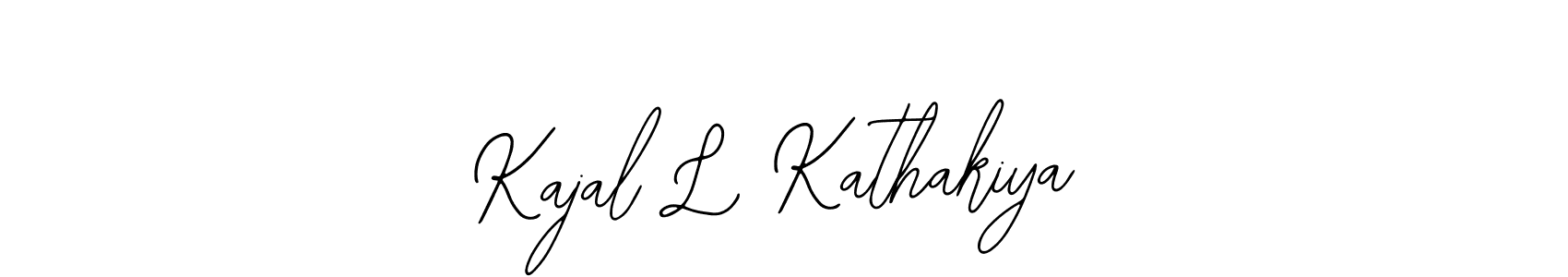 Make a beautiful signature design for name Kajal L Kathakiya. Use this online signature maker to create a handwritten signature for free. Kajal L Kathakiya signature style 12 images and pictures png