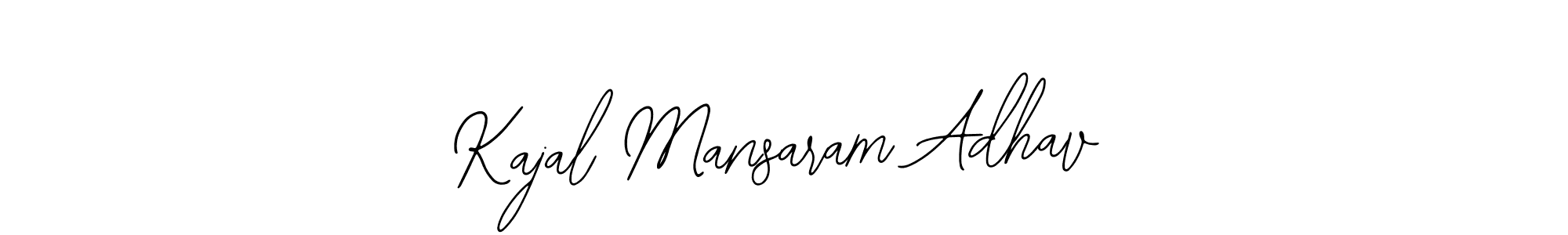 You should practise on your own different ways (Bearetta-2O07w) to write your name (Kajal Mansaram Adhav) in signature. don't let someone else do it for you. Kajal Mansaram Adhav signature style 12 images and pictures png