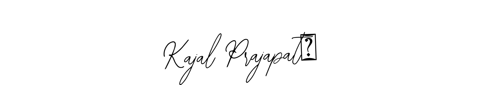 This is the best signature style for the Kajal Prajapat। name. Also you like these signature font (Bearetta-2O07w). Mix name signature. Kajal Prajapat। signature style 12 images and pictures png