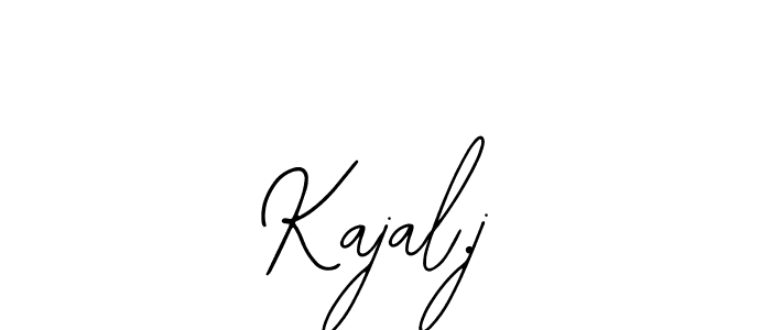 How to make Kajal.j name signature. Use Bearetta-2O07w style for creating short signs online. This is the latest handwritten sign. Kajal.j signature style 12 images and pictures png