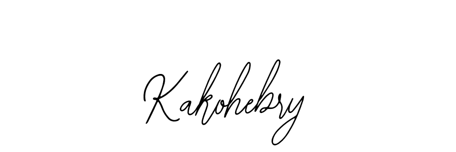 How to make Kakohebry name signature. Use Bearetta-2O07w style for creating short signs online. This is the latest handwritten sign. Kakohebry signature style 12 images and pictures png