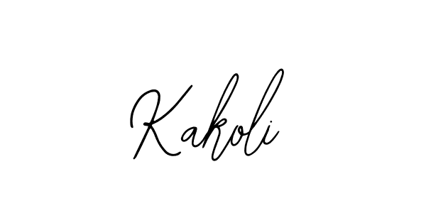 Design your own signature with our free online signature maker. With this signature software, you can create a handwritten (Bearetta-2O07w) signature for name Kakoli. Kakoli signature style 12 images and pictures png