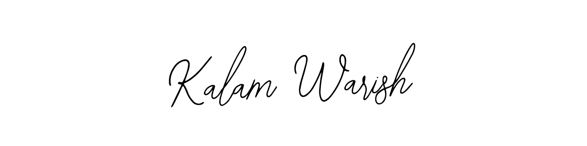 You should practise on your own different ways (Bearetta-2O07w) to write your name (Kalam Warish) in signature. don't let someone else do it for you. Kalam Warish signature style 12 images and pictures png