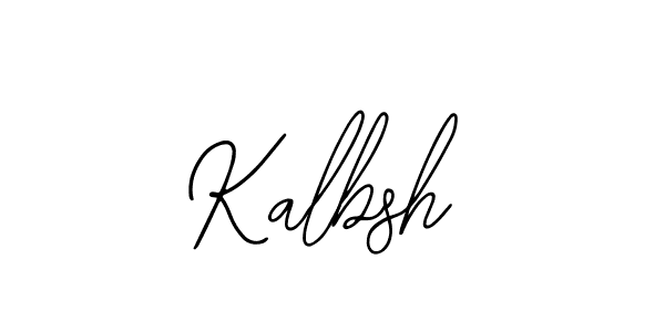 How to make Kalbsh name signature. Use Bearetta-2O07w style for creating short signs online. This is the latest handwritten sign. Kalbsh signature style 12 images and pictures png