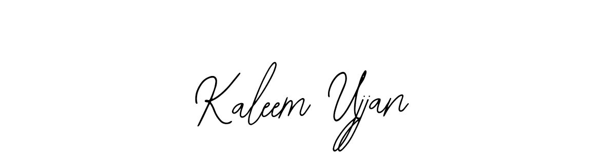 How to make Kaleem Ujjan name signature. Use Bearetta-2O07w style for creating short signs online. This is the latest handwritten sign. Kaleem Ujjan signature style 12 images and pictures png