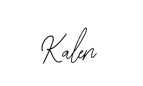 Use a signature maker to create a handwritten signature online. With this signature software, you can design (Bearetta-2O07w) your own signature for name Kalen. Kalen signature style 12 images and pictures png