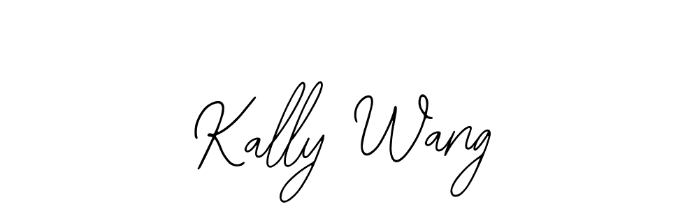 Use a signature maker to create a handwritten signature online. With this signature software, you can design (Bearetta-2O07w) your own signature for name Kally Wang. Kally Wang signature style 12 images and pictures png