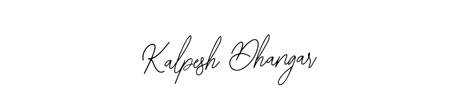 Use a signature maker to create a handwritten signature online. With this signature software, you can design (Bearetta-2O07w) your own signature for name Kalpesh Dhangar. Kalpesh Dhangar signature style 12 images and pictures png